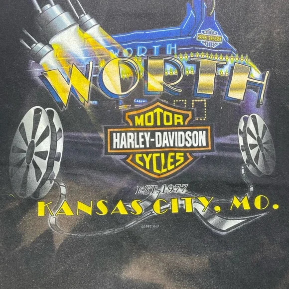 90s distressed Harley Davidson tee - Picture 6 of 10